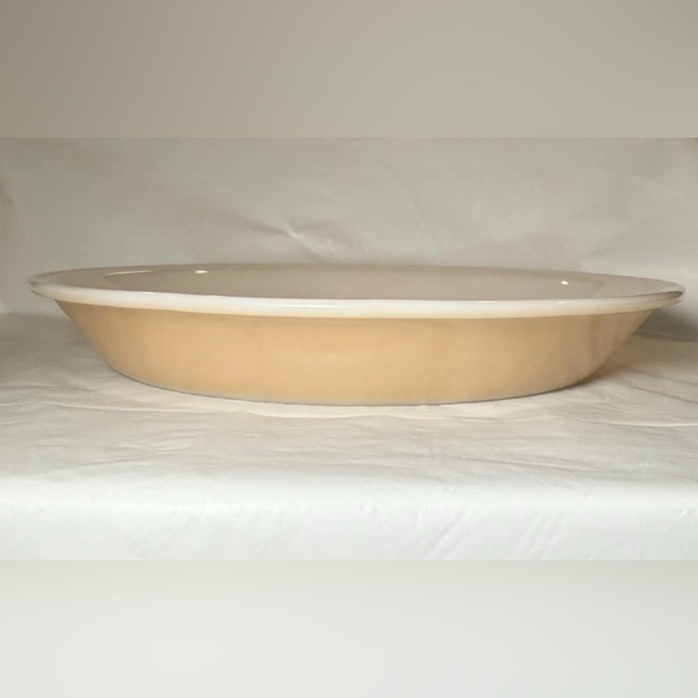 Vintage Peach Luster Ware Anchor Hocking Fire King Pie Pan Plate 9" #460 - Picture 4 of 5